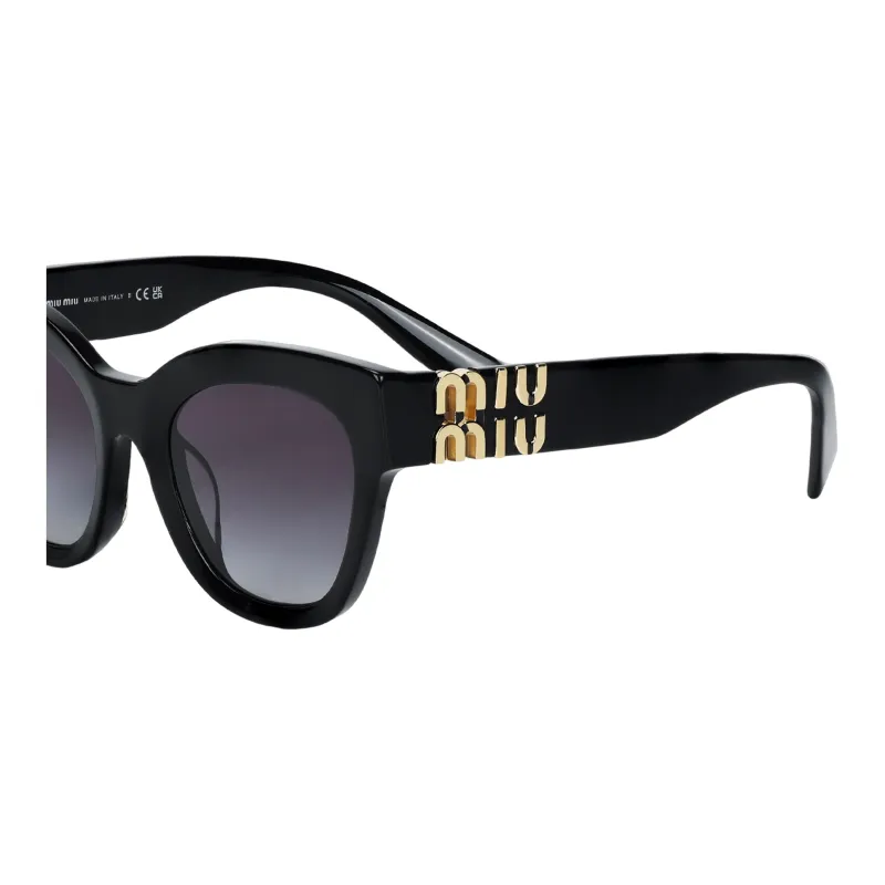 MIU MIU Irregular Shape Sunglasses Women's Black-3