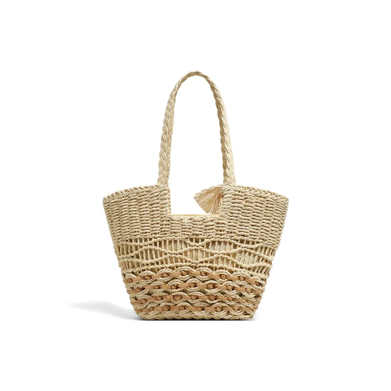 C°BANNER Fabric Shoulder Bag Tubas Women's Beige/Khaki-4