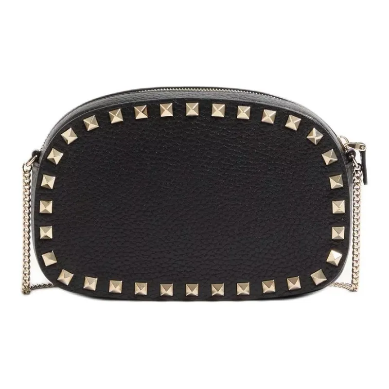 Valentino Cow Leather Shoulder Bag Mini Women's Black-1