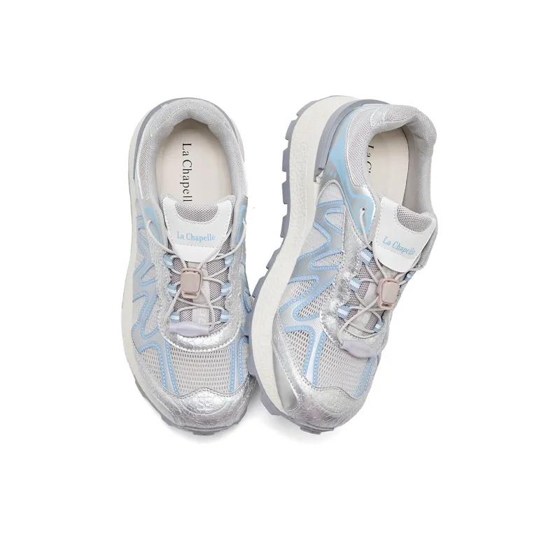 La Chapelle Low Top Chunky Sneakers Women's Blue-1