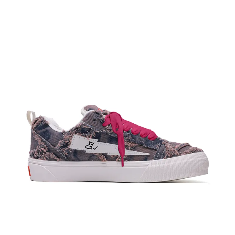 CENPIN Coverage Slip Resistant Impact Resistance Breathable Height Increasing Low Top Skateboard Shoes Unisex Pink-11