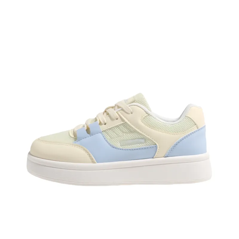 Fawn Miri Coverage Lightweight And Breathable Low Top Skateboard Shoes Women's Yellow Blue-0