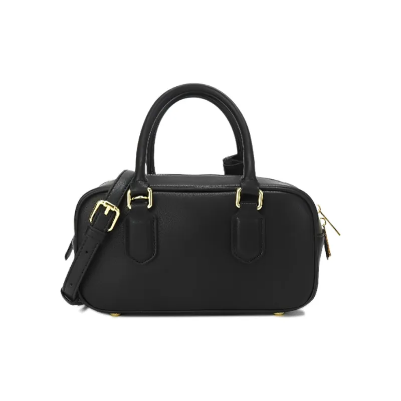Yalu Cow Leather Shoulder Bag, Crossbody Bag, Handbag Women's Black/Coffee-1