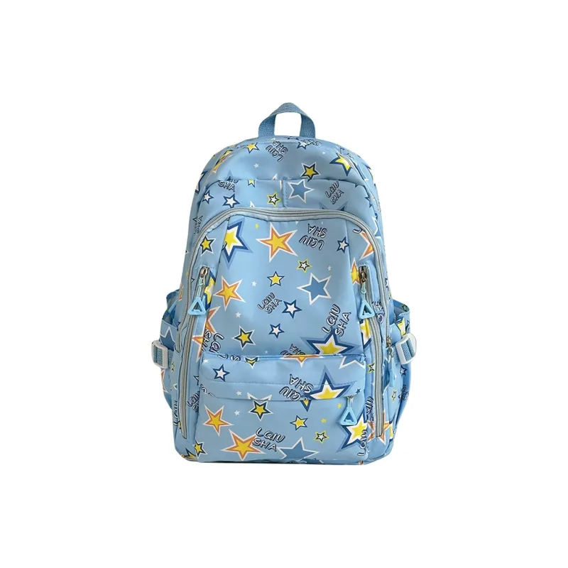 WICKBUEN Polyester Backpack Regular Women's White/Black/Purple/Green-18