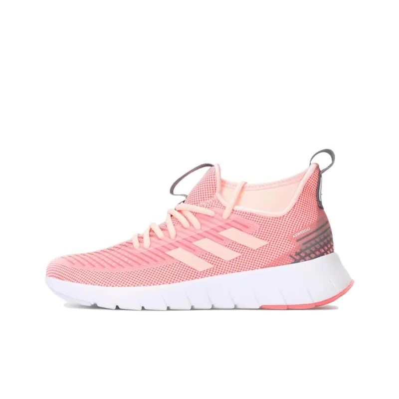 Adidas Asweego Anti Slip Wear Resistant Mid Top Running Shoes Women's Pink-0