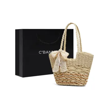 C°BANNER Fabric Shoulder Bag Tubas Women's Beige/Khaki
