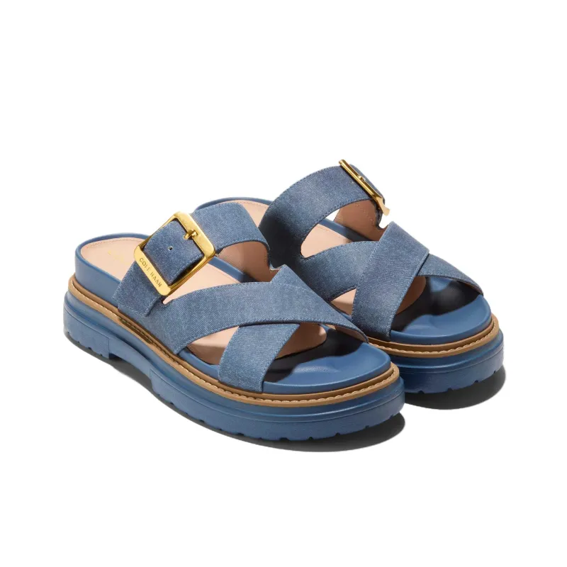 COLE HAAN Rubber Sole Slip Resistant Slide Slippers Women's Navy Blue-2