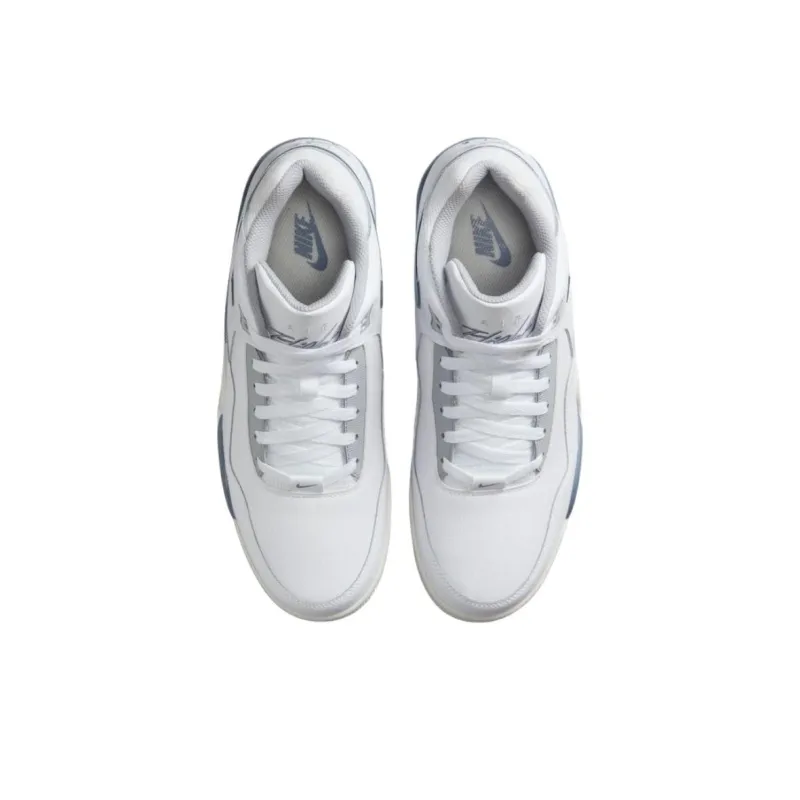 Nike Flight Legacy Mid Top Vintage Basketball Shoes Men's White-3