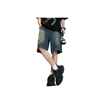 Magmode Denim Shorts Unisex Nostalgic Green