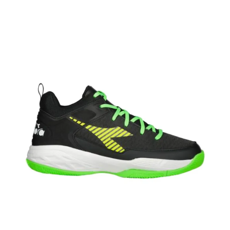 Diadora Anti Slip Wear Resistant Low Top Basketball Shoes Men's Black-1