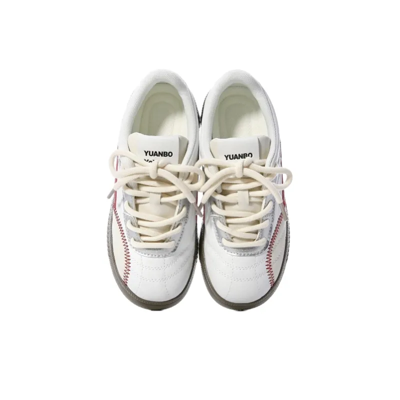 The New Age Family Low Top Skateboard Shoes Women's White Red-2