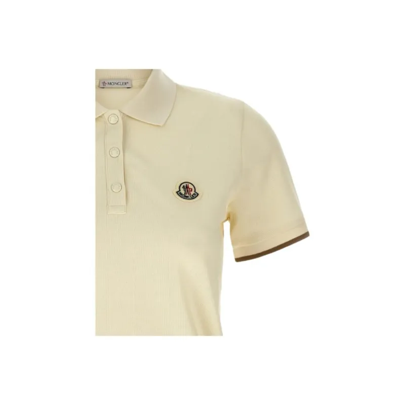 Moncler Polo Shirt Women's Cream-2