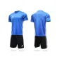 Blue Short-Sleeved Shirt+Black Shorts