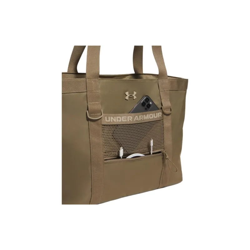 Under Armour Nylon Tote Bag, Shopping Bag, Shoulder Bag, Handbag Women's Khaki-2