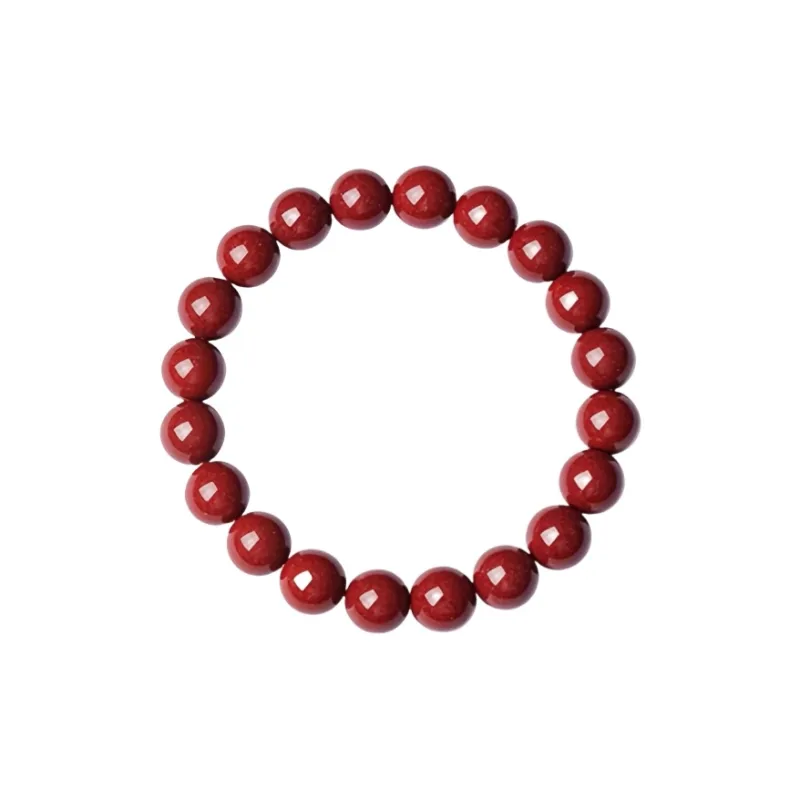 MY WORLD BEGINS AND ENDS WITH YOU Natural Cinnabar Bracelets Unisex-7
