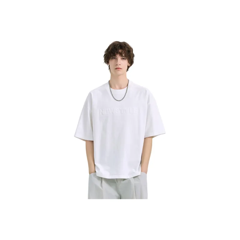 WILD LEADER T Shirts Men Minimalist White[TW5118171]-0