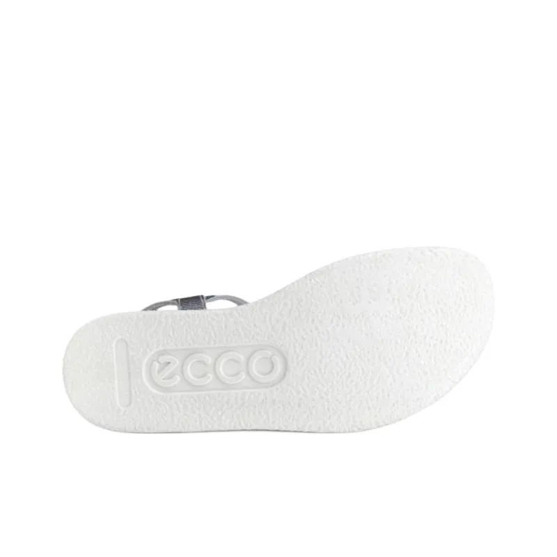 Ecco Flowt One Strap Sandals Women's Silver-3