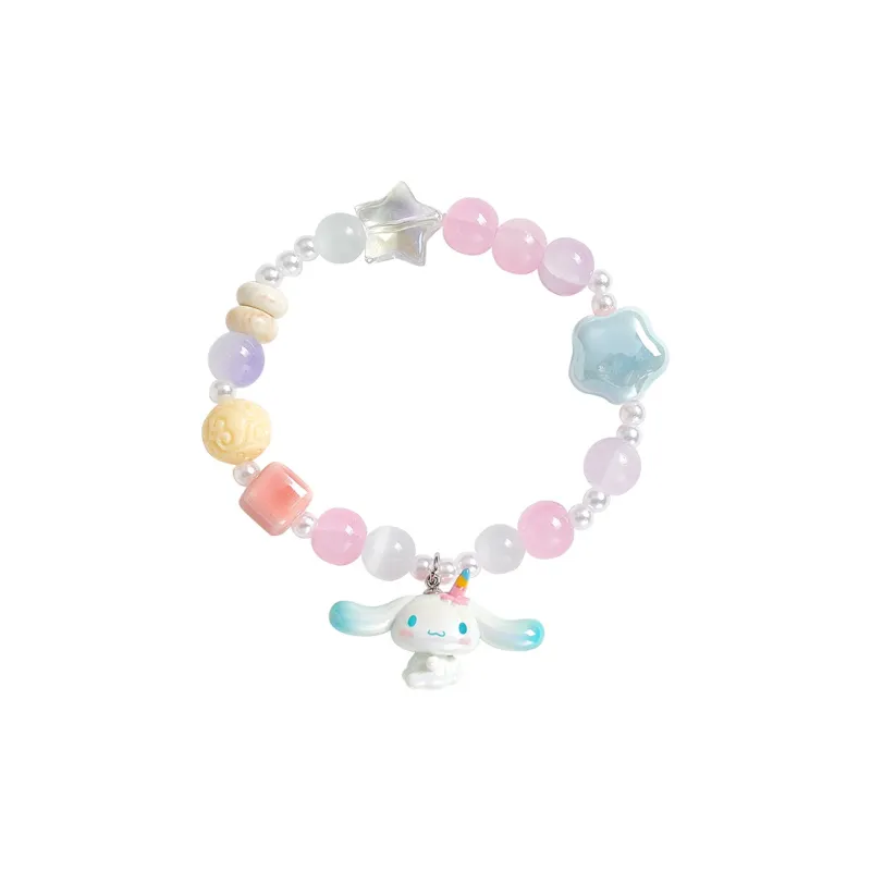 Sanrio Cinnamoroll Individual Cartoon Multicolor Cute Beads Lanyards-0