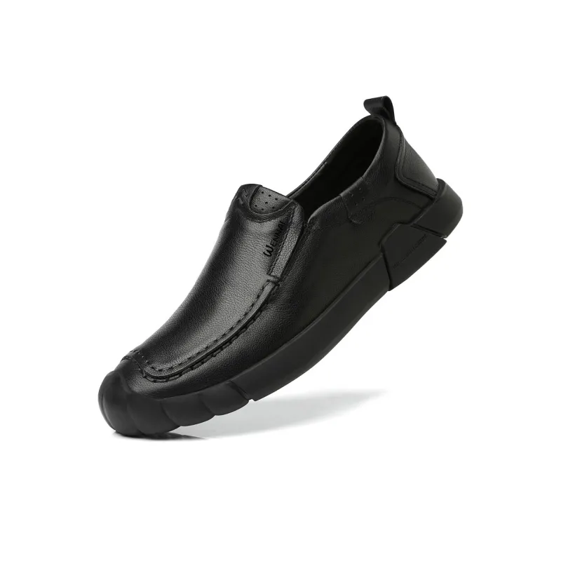 Wen Nai Men's Casual Shoes Men's Black Slip on-3