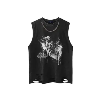 ROBINHOOD Tank Tops Unisex Washed Black