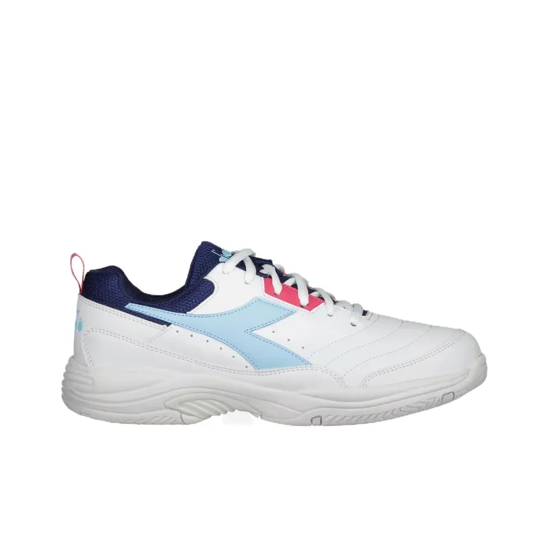 Diadora Anti Slip Wear Resistant Low Top Tennis Shoes Women's White-1