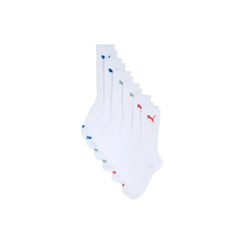 PUMA Half Terry Mid Calf Socks Men's 3 Pack White/Red-2