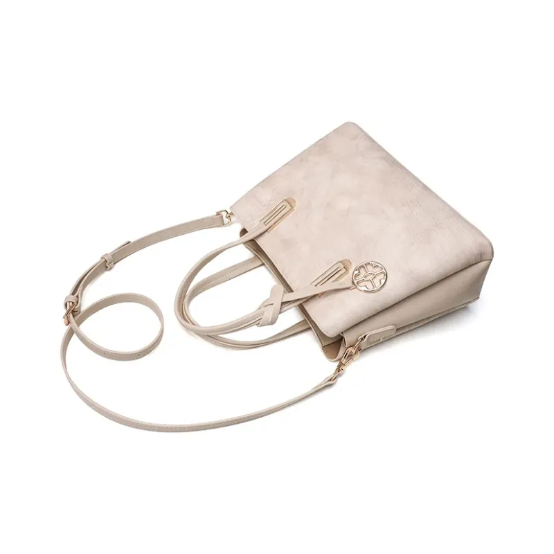CLEVER& KETCH PU One Shoulder Handbag Women's Khaki-5