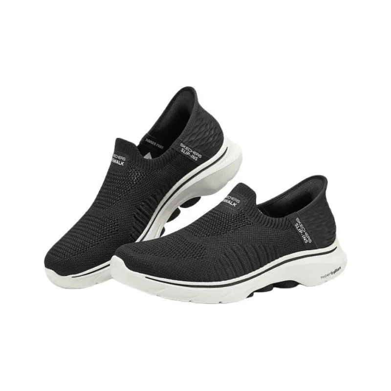 Skechers GO WALK 7 Low Top Casual Shoes Men's Black White-2