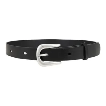 RAG&BONE Leather Belts Unisex Black Width 2.5CM