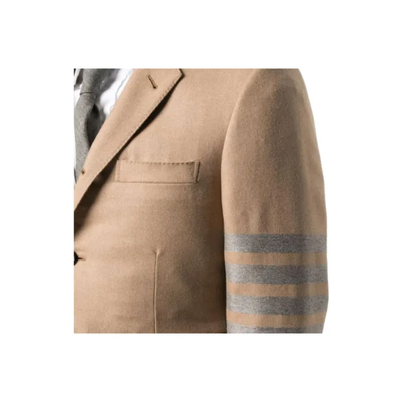 THOM BROWNE 4 Bar Motif Single breasted Blazer-4