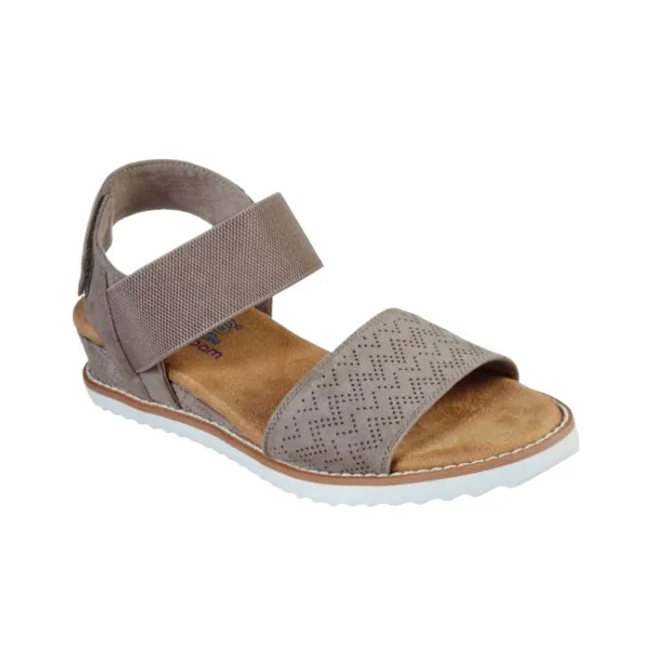Skechers BOBS Desert Kiss One Strap Sandals Women's Brown-3