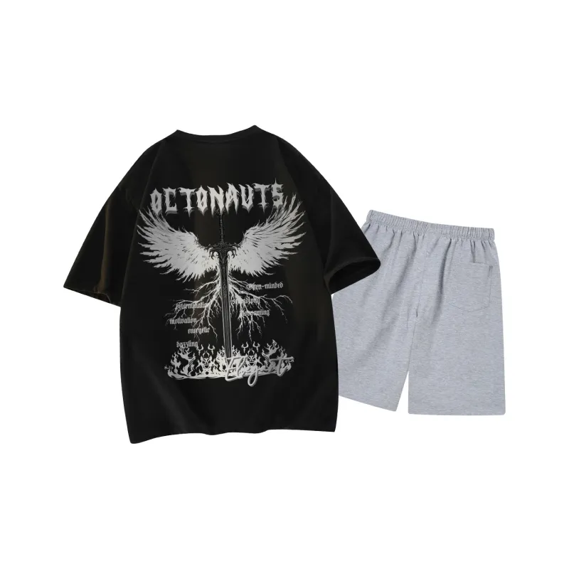 Small Columns Under The Sea Clothing Sets Unisex-16