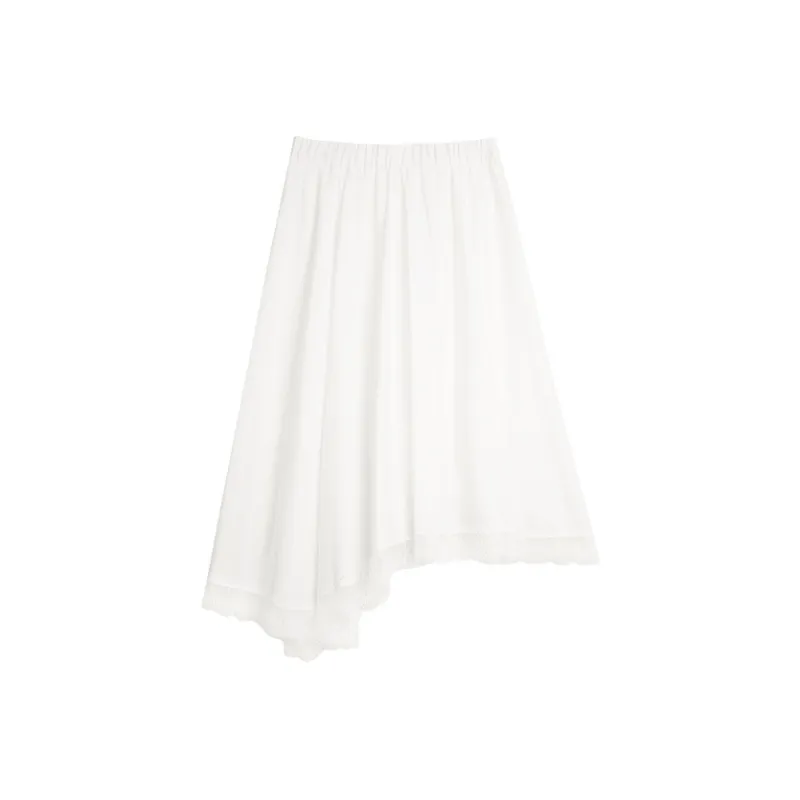 ELLE Casual Long Skirts Women's White-1