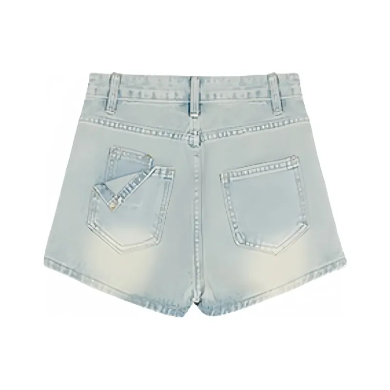 Giyu Denim Shorts Women's Light Blue-1