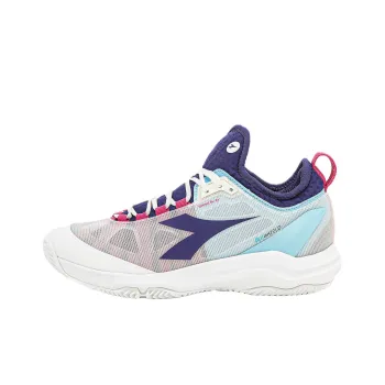 Diadora Anti Slip Wear Resistant Low Top Tennis Shoes Women's White