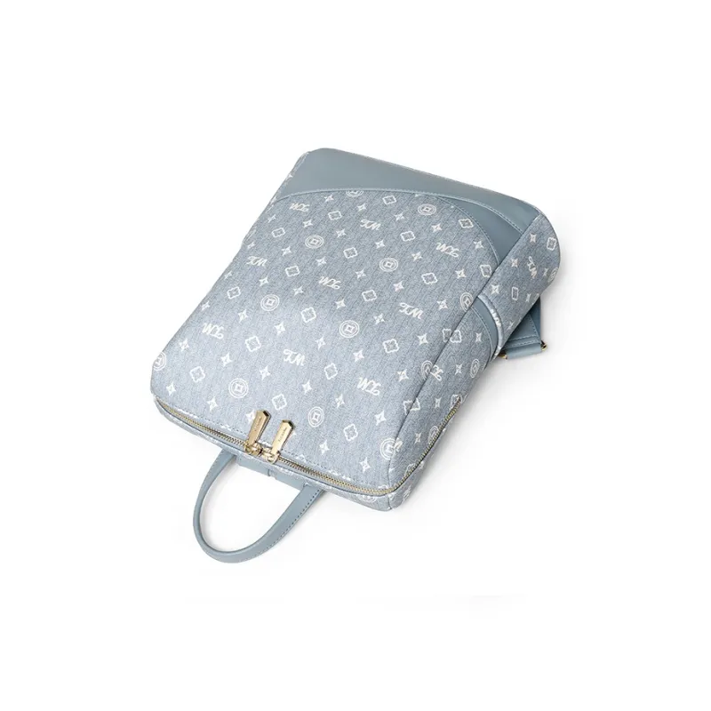 Teenmix PVC Backpack Regular Women's Coffee/Ecru/Sky Blue-18