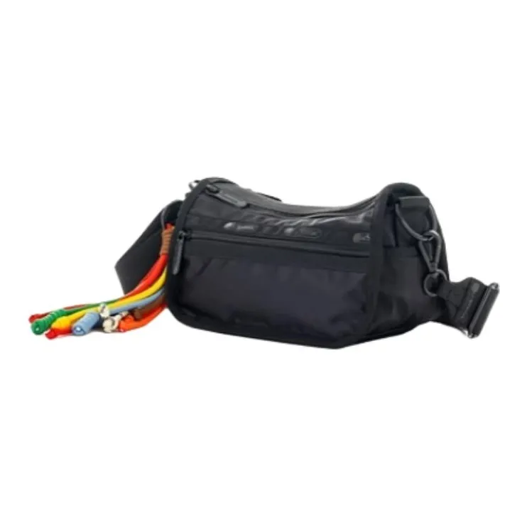 LeSportsac Fabric Shoulder Bag, Crossbody Bag Medium Size Women's Raven Feather Black-1