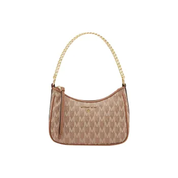 MICHAEL KORS Jet Set Charm Fabric Shoulder Bag Women's Brown