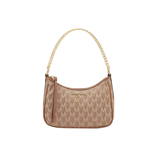 MICHAEL KORS Jet Set Charm Fabric Shoulder Bag Women's Brown