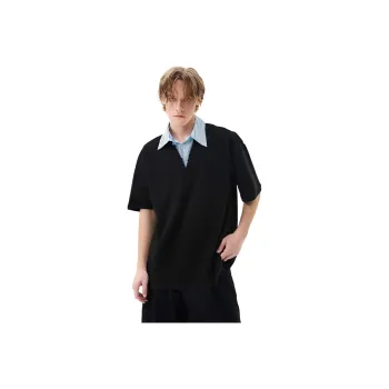 NEVER RULE Polo Shirts Unisex Matte Black