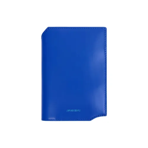 ADER ERROR Calfskin Passport Holder Unisex Blue