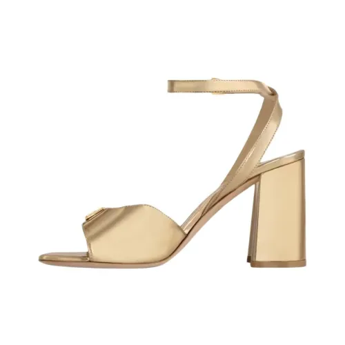 LOUIS VUITTON Swing One Strap Sandals 8.5cm Women's Gold