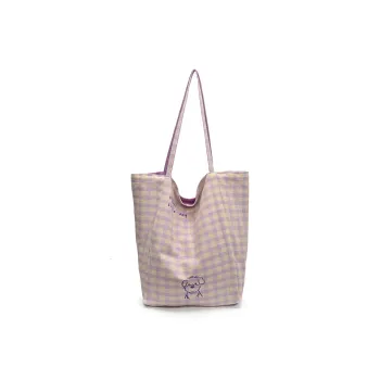 DCLOUD Special Material Tote Handbag, Shoulder Bag Women's Purple/Light Green