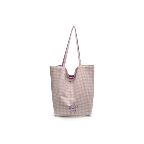 DCLOUD Special Material Tote Handbag, Shoulder Bag Women's Purple/Light Green