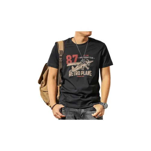 Seasonal Words T Shirts Men Black