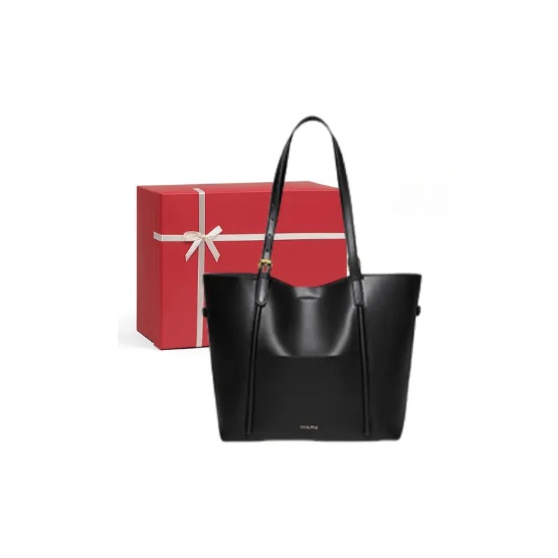 CNNCOO Cow Leather Shoulder Bag Women's Khaki/Midnight Black-7