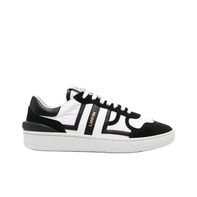 Lanvin Low Top Skateboard Shoes Women's Black White-1
