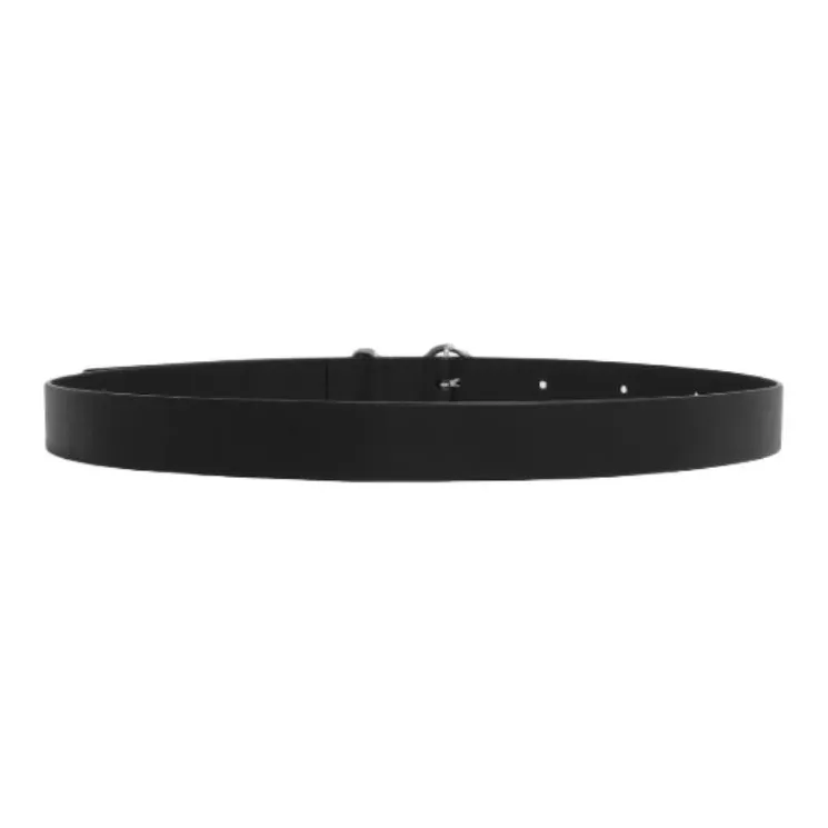 JIL SANDER Calfskin Leather Belts Unisex Black Width 2CM-1