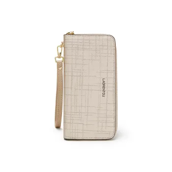 Old Man's Head Cow Leather With Synthetic Leather Wallet Women's Gold/Rose Gold