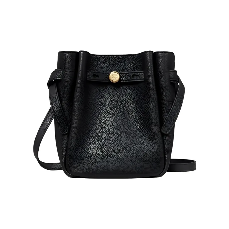 TORY BURCH Romy Cow Leather Crossbody Bag, Shoulder Bag Trumpets Women's Black-0